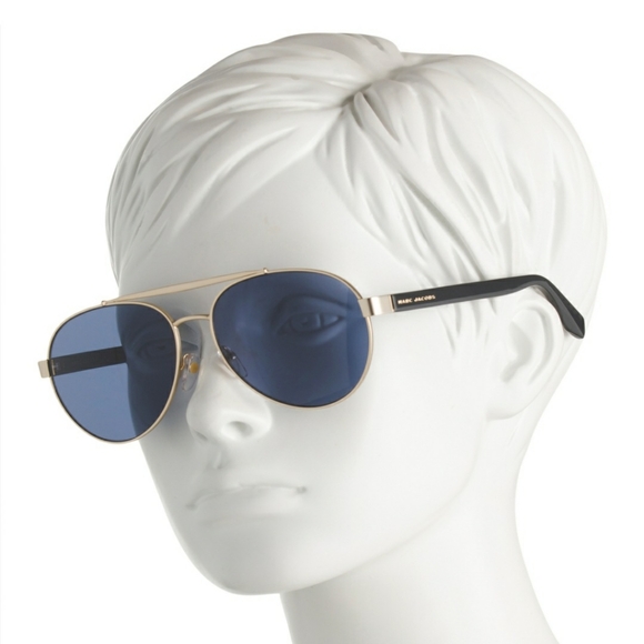 Marc Jacobs Accessories - 🆕️Womens Marc Jacobs 60mm Gradient Aviator Sunglasses Gray Gold Trim 😎 New!